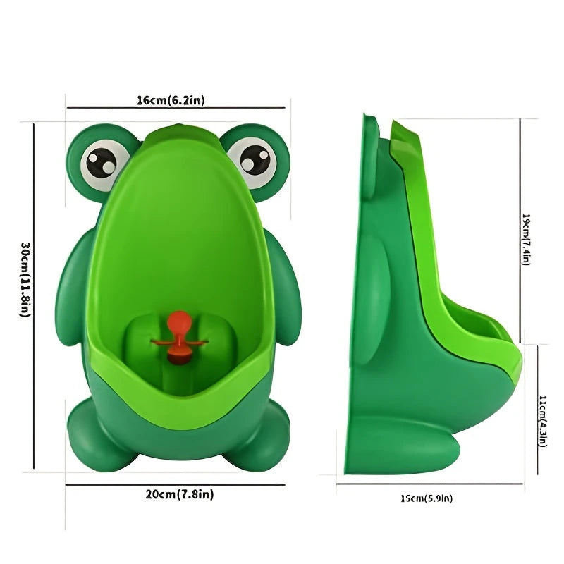 Cute Frog Potty Training Urinal Boy with Fun Aiming Target, Toilet Urinal Trainer, Children Stand Vertical Pee Infant Toddler