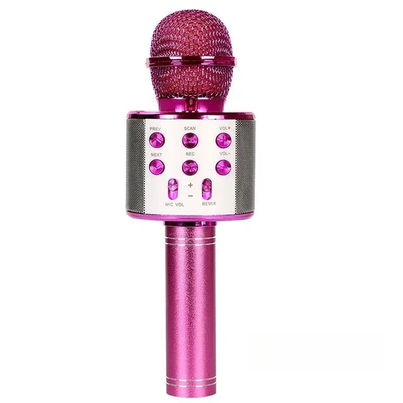 Wireless Bluetooth Karaoke Microphone Speaker  Rechargeable 5 in 1 Handheld Microphone for Home Party Singing 