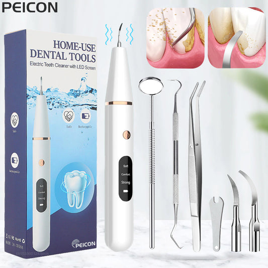 Ultrasonic Dental Scaler for Teeth Tartar Stain Tooth Calculus Remover Electric Sonic Teeth Plaque Cleaner Dental Stone Removal