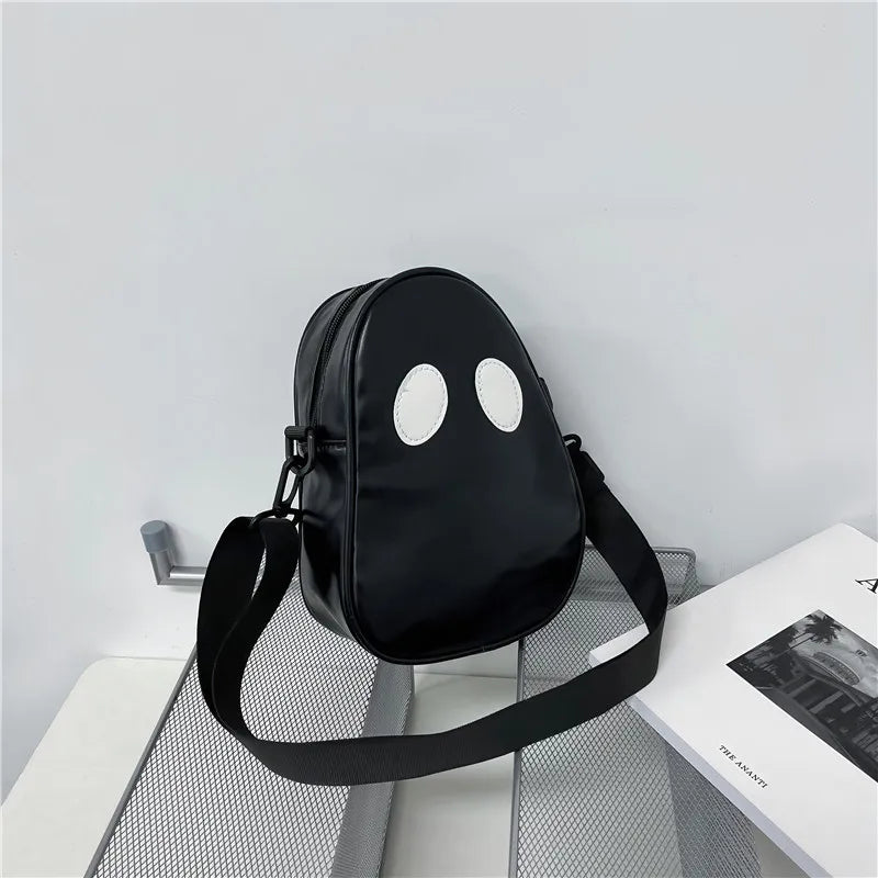 Vintage Shoulder Underarm Bag Funny Devil Ghost Crossbody Bag Ladies Designer PU Leather Zip Purses and Handbags for Women