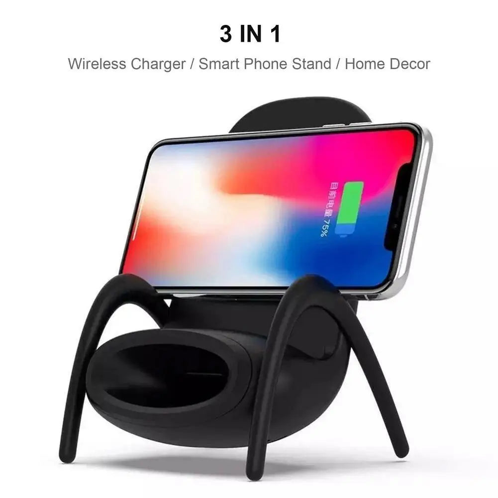 Mini Chair Wireless Charger Stand Universal 15W Wireless Charging Stand Portable Mobile Phone Holder Charge Dock Station