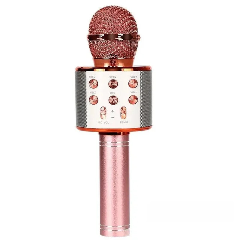 Wireless Bluetooth Karaoke Microphone Speaker  Rechargeable 5 in 1 Handheld Microphone for Home Party Singing 