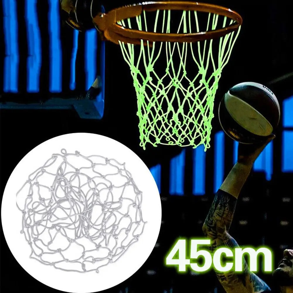 Glow in the dark  basketball  hoop net 17.72in/45cm Replacement indoor/Outdoor Basketball net that glows in the dark.