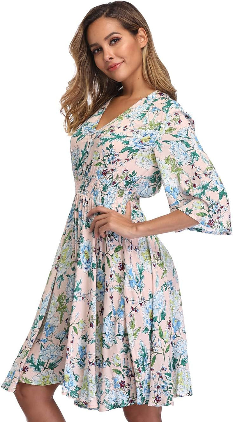 Women’s Floral Boho Button-Up Dress. This flowy split beach dress features a beautiful floral print, perfect for sunny days and beach outings. “Get ready for summer with the 